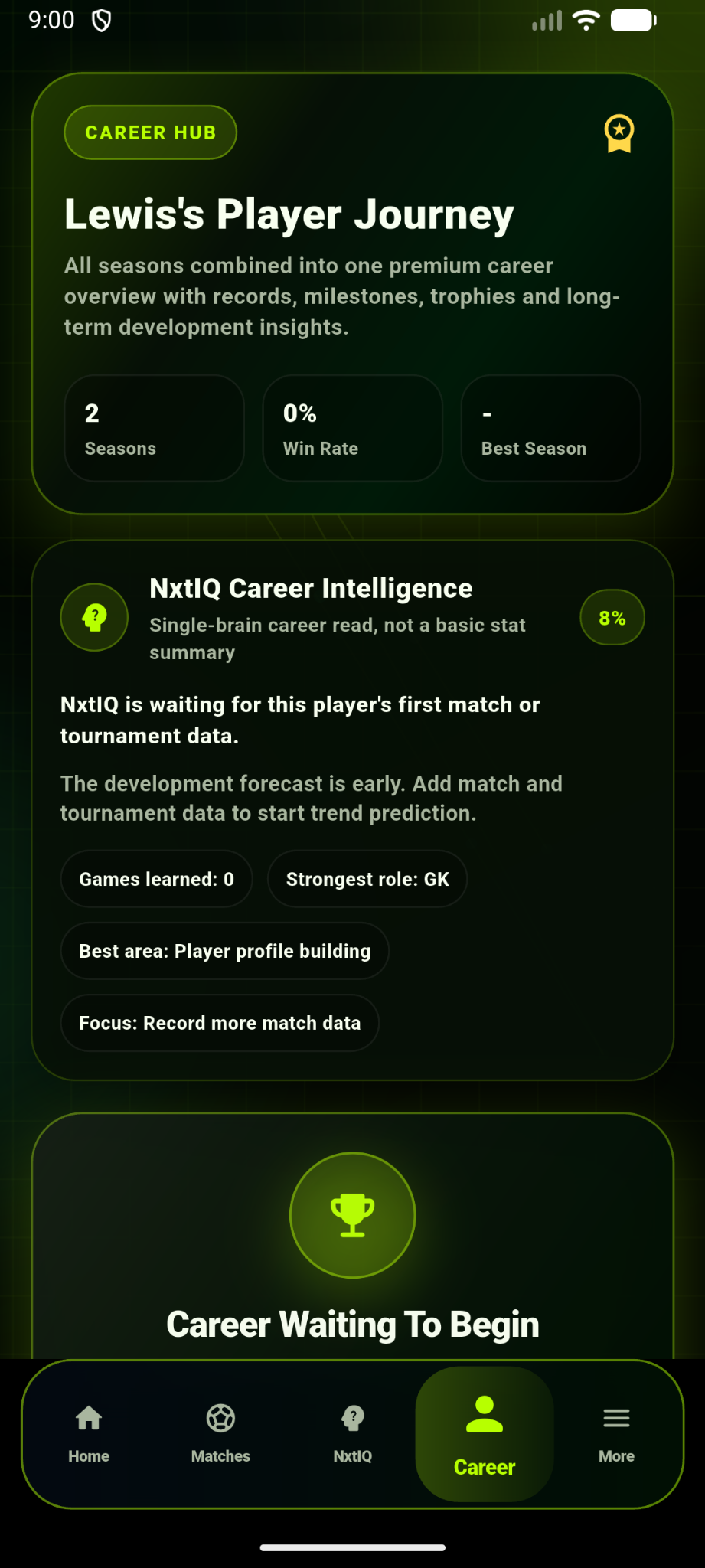 Career Hub screen